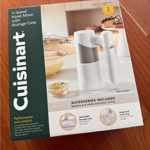 Cuisinart Other - Cuisinart 5 Speed Hand Mixer with Storage Case